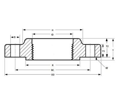 ASME B16.5 Flanġ bil-kamin Klassi 400 f'pulzieri